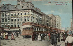 Train Crossing Salina St. Postcard