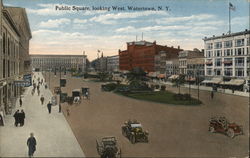 Public Square, Looking West Postcard