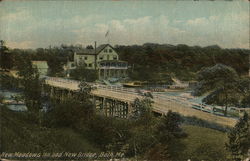 New Meadows Inn and New Bridge Bath, ME Postcard Postcard Postcard