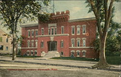 National Guards Armory Plymouth, MA Postcard Postcard Postcard