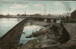 Lawrence Dam Massachusetts Postcard Postcard Postcard