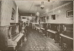 W.F. Minck Co. Pianos Columbus, OH Postcard Postcard Postcard