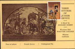 Whittier College - Wardman Hall, Mural Postcard