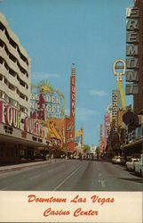 Fremont Street, Casino Center Postcard