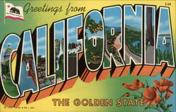 Greetings from California Postcard