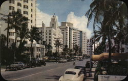 Luxurious Hotels Along Collins Avenue Miami Beach, FL Postcard Postcard Postcard