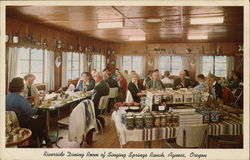 Riverside Dining Room of Singing Springs Ranch Postcard