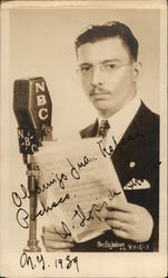 NBC Radio Announcer Postcard