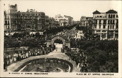 Place De Ste Sophie Salonique Greece Greece, Turkey, Balkan States Postcard Postcard Postcard