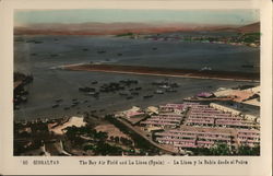 Bay Air Field and La Linea Gibraltar, Gibraltar Spain Postcard Postcard Postcard