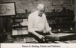 Warren G. Harding, Printer and Publisher Presidents Postcard Postcard Postcard