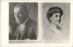 President Woodrow Wilson and His First Wife Presidents Postcard Postcard Postcard