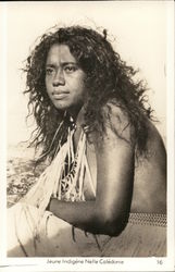 Young Indigenous Girl of New Caledonia France Postcard Postcard Postcard