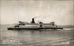 Ferry Boat on San Francisco Bay Postcard