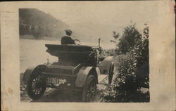 1916 Old Car by the Lake NJ Plate: 31361 Postcard