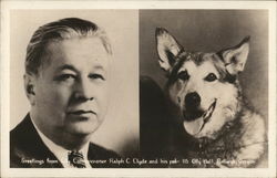 Greetings From City Commissioner Ralph C. Clyde and His Dog Portland, OR Postcard Postcard Postcard