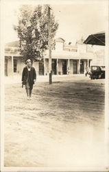 Man outside Buildings California Men Postcard Postcard Postcard