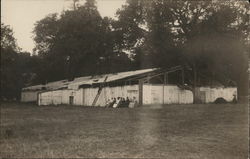 People Outside Old Hall Building Postcard