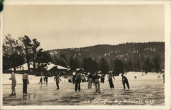 Ice Skating on Big Bear Lake California Postcard Postcard Postcard