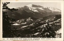 Mt. Washington From Summit of Mt. Cranmore North Conway, NH Postcard Postcard Postcard