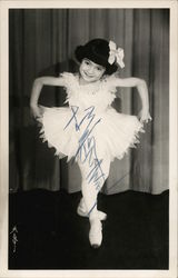 Asian Child Ballerina, Signed Postcard