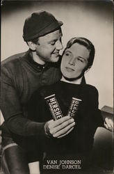 Van Johnson, Denise Darcel - Hershey Chocolate Bars Postcard