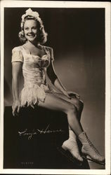 Sonja Henie Actresses Postcard Postcard Postcard