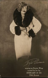 Texas Guinan Wearing an Ermine Fur Wrap Postcard