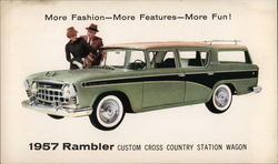 1957 Rambler Station Wagon Cars Postcard Postcard Postcard