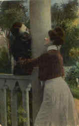 Couple on Porch Postcard