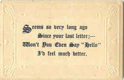 Seems so bery long ago Poems & Poets Postcard Postcard