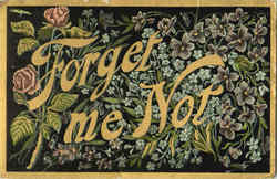 Forget Me Not Phrases & Sayings Postcard Postcard