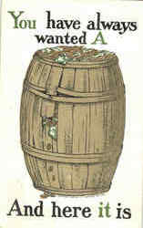 Barrel of Money Postcard