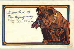 It Was Hard To Tear Myself Away Dogs Postcard Postcard