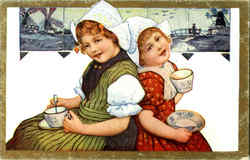 Dutch Girls Postcard