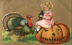 A Joyous Thanksgiving JOL Postcard