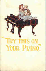 Try This On Your Piano Postcard