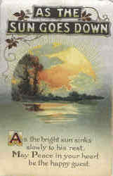 As The Sun Goes Down Poems & Poets Postcard Postcard