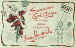 Season Greetings 1950 Postcard