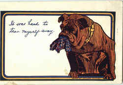 It Was Hard To Tear Myself Away Dogs Postcard Postcard