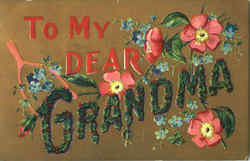 To My Dear Grandma Postcard