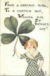 Wishing St. Patrick's Joy. Postcard