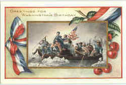 Greetings For Washington's Birthday Postcard