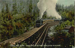 Dollar Hide Trestle In The Siskiyou Range Trains, Railroad Postcard Postcard