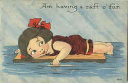 Am Having A Raft O' Fun Postcard