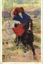 A Daughter Of The West Cowgirl Postcard