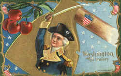 Washington His Bravery Postcard