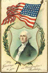 My Greetings To You President's Day Postcard Postcard