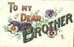 To My Dear Brother To My Dear... Postcard Postcard