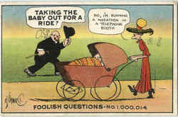 Taking The Baby Out For A Ride? Postcard